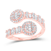 3/4CTW-DIA NK ROUND SHAPE CUFF RING